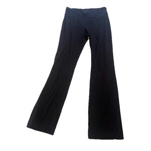 Eileen Fisher Stretch Straight Leg Leggings Cross Waist M Black